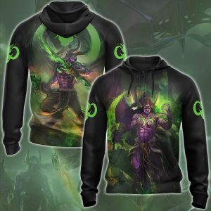 World Of Warcraft Illidan Stormrage Video Game All Over Printed T-shirt Tank Top Zip Hoodie Pullover Hoodie Hawaiian Shirt Beach Shorts Joggers Zip Hoodie S