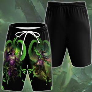 World Of Warcraft Illidan Stormrage Video Game All Over Printed T-shirt Tank Top Zip Hoodie Pullover Hoodie Hawaiian Shirt Beach Shorts Joggers Beach Shorts S