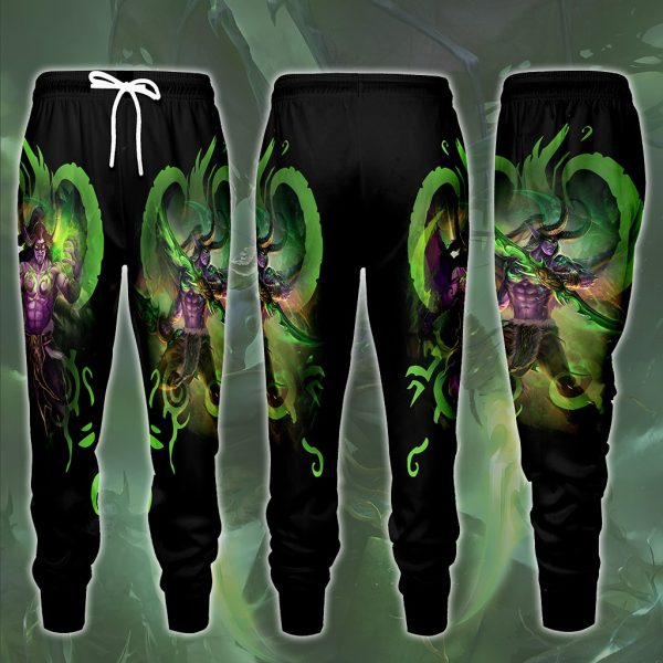 World Of Warcraft Illidan Stormrage Video Game All Over Printed T-shirt Tank Top Zip Hoodie Pullover Hoodie Hawaiian Shirt Beach Shorts Joggers Joggers S