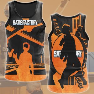 Satisfactory Video Game All Over Printed T-shirt Tank Top Zip Hoodie Pullover Hoodie Hawaiian Shirt Beach Shorts Joggers Tank Top S