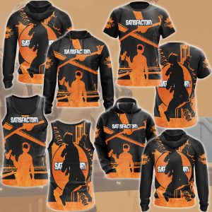 Satisfactory Video Game All Over Printed T-shirt Tank Top Zip Hoodie Pullover Hoodie Hawaiian Shirt Beach Shorts Joggers