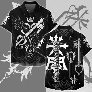 Kingdom Hearts Oathkeeper and Oblivion Video Game All Over Printed T-shirt Tank Top Zip Hoodie Pullover Hoodie Hawaiian Shirt Beach Shorts Joggers Hawaiian Shirt S