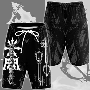 Kingdom Hearts Oathkeeper and Oblivion Video Game All Over Printed T-shirt Tank Top Zip Hoodie Pullover Hoodie Hawaiian Shirt Beach Shorts Joggers Beach Shorts S