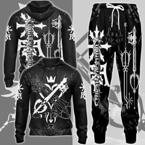 Kingdom Hearts Oathkeeper and Oblivion Video Game All Over Printed T-shirt Tank Top Zip Hoodie Pullover Hoodie Hawaiian Shirt Beach Shorts Joggers