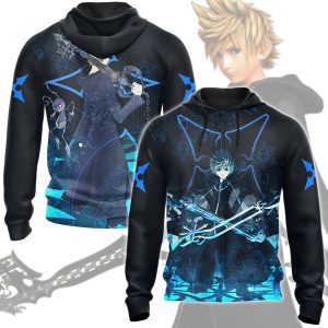 Kingdom Hearts Roxas Video Game All Over Printed T-shirt Tank Top Zip Hoodie Pullover Hoodie Hawaiian Shirt Beach Shorts Joggers Zip Hoodie S