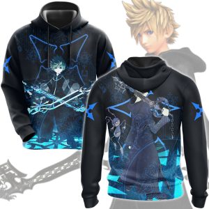 Kingdom Hearts Roxas Video Game All Over Printed T-shirt Tank Top Zip Hoodie Pullover Hoodie Hawaiian Shirt Beach Shorts Joggers Hoodie S