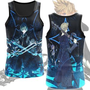 Kingdom Hearts Roxas Video Game All Over Printed T-shirt Tank Top Zip Hoodie Pullover Hoodie Hawaiian Shirt Beach Shorts Joggers Tank Top S