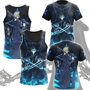 Kingdom Hearts Roxas Video Game All Over Printed T-shirt Tank Top Zip Hoodie Pullover Hoodie Hawaiian Shirt Beach Shorts Joggers