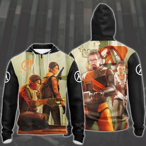 Half-Life: Alyx Video Game All Over Printed T-shirt Tank Top Zip Hoodie Pullover Hoodie Hawaiian Shirt Beach Shorts Joggers Zip Hoodie S