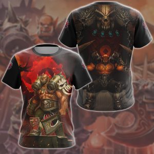 World Of Warcraft Garrosh Hellscream Video Game All Over Printed T-shirt Tank Top Zip Hoodie Pullover Hoodie Hawaiian Shirt Beach Shorts Joggers T-shirt S