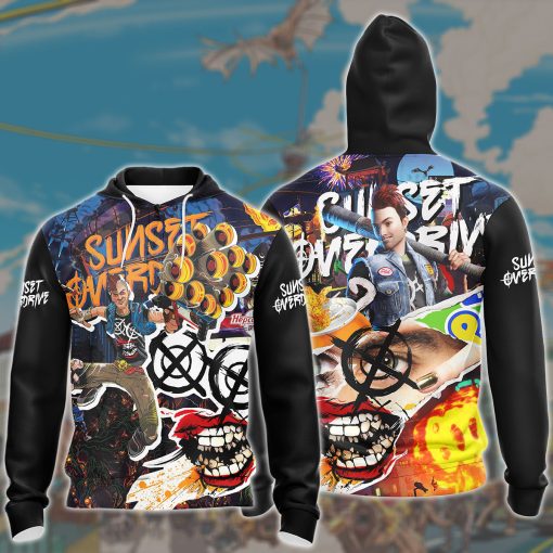 Sunset Overdrive Video Game All Over Printed T-shirt Tank Top Zip Hoodie Pullover Hoodie Hawaiian Shirt Beach Shorts Joggers Zip Hoodie S