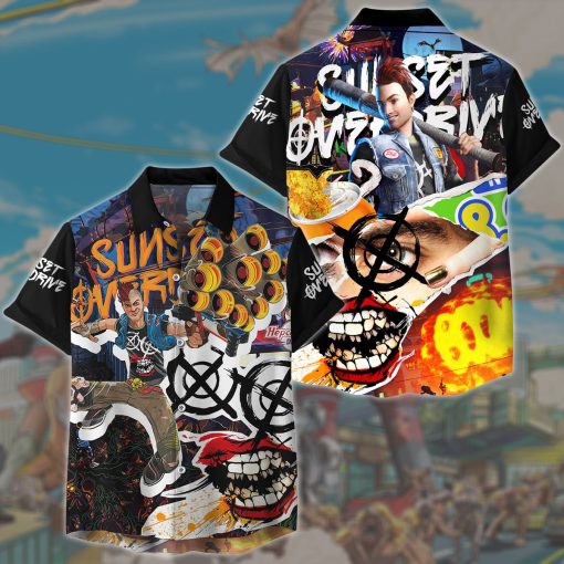 Sunset Overdrive Video Game All Over Printed T-shirt Tank Top Zip Hoodie Pullover Hoodie Hawaiian Shirt Beach Shorts Joggers Hawaiian Shirt S