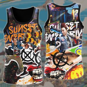 Sunset Overdrive Video Game All Over Printed T-shirt Tank Top Zip Hoodie Pullover Hoodie Hawaiian Shirt Beach Shorts Joggers Tank Top S