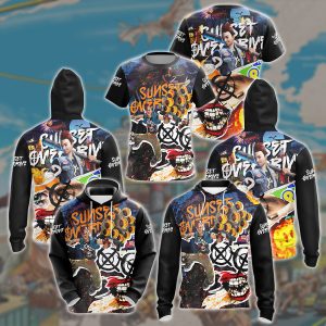 Sunset Overdrive Video Game All Over Printed T-shirt Tank Top Zip Hoodie Pullover Hoodie Hawaiian Shirt Beach Shorts Joggers