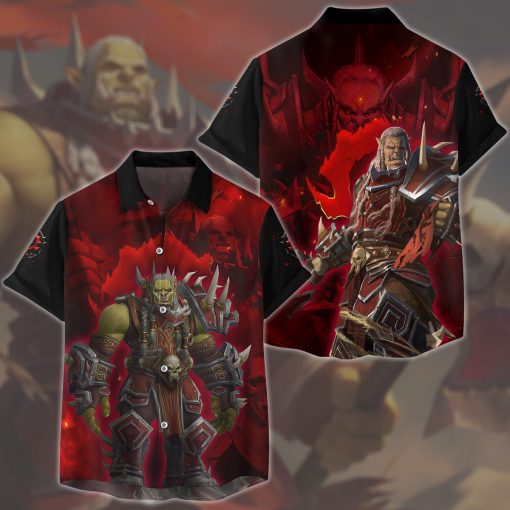 World Of Warcraft Varok Saurfang Video Game All Over Printed T-shirt Tank Top Zip Hoodie Pullover Hoodie Hawaiian Shirt Beach Shorts Joggers Hawaiian Shirt S