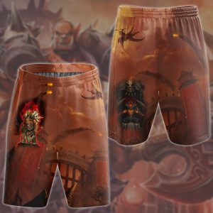 World Of Warcraft Garrosh Hellscream Video Game All Over Printed T-shirt Tank Top Zip Hoodie Pullover Hoodie Hawaiian Shirt Beach Shorts Joggers Beach Shorts S