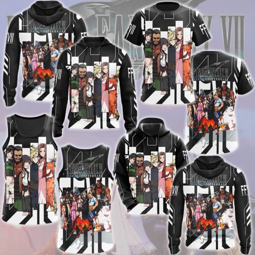 Final Fantasy VII Remake Intergrade Characters Video Game All Over Printed T-shirt Tank Top Zip Hoodie Pullover Hoodie Hawaiian Shirt Beach Shorts Joggers