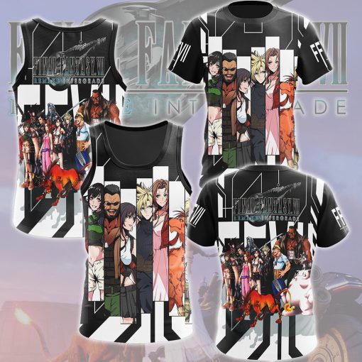 Final Fantasy VII Remake Intergrade Characters Video Game All Over Printed T-shirt Tank Top Zip Hoodie Pullover Hoodie Hawaiian Shirt Beach Shorts Joggers