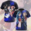 Final Fantasy Zack Fair & Aerith Gainsborough Video Game All Over Printed T-shirt Tank Top Zip Hoodie Pullover Hoodie Hawaiian Shirt Beach Shorts Joggers T-shirt S