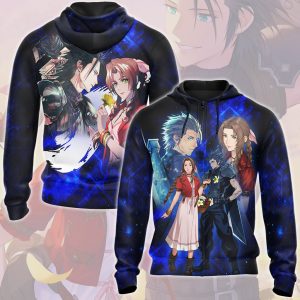 Final Fantasy Zack Fair & Aerith Gainsborough Video Game All Over Printed T-shirt Tank Top Zip Hoodie Pullover Hoodie Hawaiian Shirt Beach Shorts Joggers Zip Hoodie S