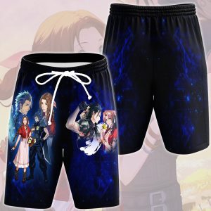 Final Fantasy Zack Fair & Aerith Gainsborough Video Game All Over Printed T-shirt Tank Top Zip Hoodie Pullover Hoodie Hawaiian Shirt Beach Shorts Joggers Beach Shorts S