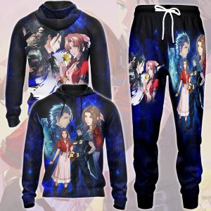 Final Fantasy Zack Fair & Aerith Gainsborough Video Game All Over Printed T-shirt Tank Top Zip Hoodie Pullover Hoodie Hawaiian Shirt Beach Shorts Joggers