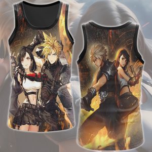 Final Fantasy Cloud & Tifa Video Game All Over Printed T-shirt Tank Top Zip Hoodie Pullover Hoodie Hawaiian Shirt Beach Shorts Joggers Tank Top S