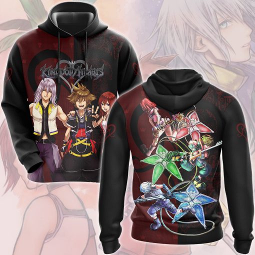 Kingdom Hearts Sora Riku and Kairi (Destiny Island trio) Video Game All Over Printed T-shirt Tank Top Zip Hoodie Pullover Hoodie Hawaiian Shirt Beach Shorts Joggers Hoodie S