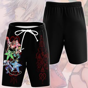 Kingdom Hearts Sora Riku and Kairi (Destiny Island trio) Video Game All Over Printed T-shirt Tank Top Zip Hoodie Pullover Hoodie Hawaiian Shirt Beach Shorts Joggers Beach Shorts S