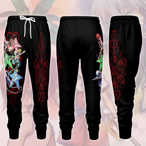 Kingdom Hearts Sora Riku and Kairi (Destiny Island trio) Video Game All Over Printed T-shirt Tank Top Zip Hoodie Pullover Hoodie Hawaiian Shirt Beach Shorts Joggers Joggers S