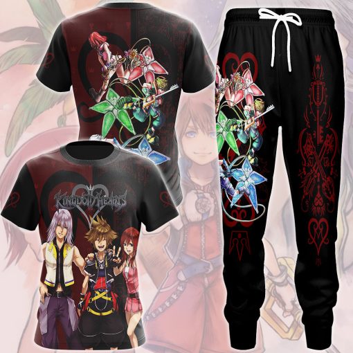 Kingdom Hearts Sora Riku and Kairi (Destiny Island trio) Video Game All Over Printed T-shirt Tank Top Zip Hoodie Pullover Hoodie Hawaiian Shirt Beach Shorts Joggers