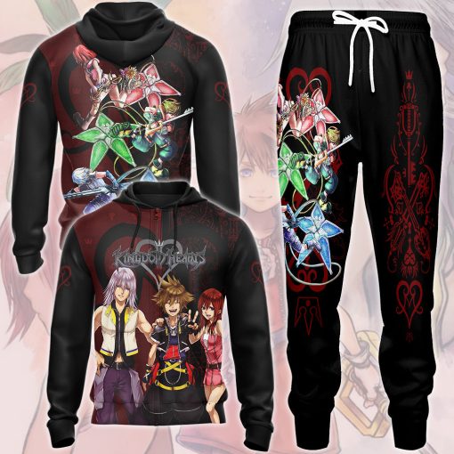 Kingdom Hearts Sora Riku and Kairi (Destiny Island trio) Video Game All Over Printed T-shirt Tank Top Zip Hoodie Pullover Hoodie Hawaiian Shirt Beach Shorts Joggers