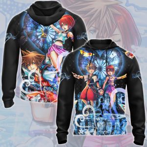 Kingdom Hearts Sora and Kairi Video Game All Over Printed T-shirt Tank Top Zip Hoodie Pullover Hoodie Hawaiian Shirt Beach Shorts Joggers Zip Hoodie S