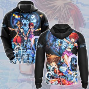 Kingdom Hearts Sora and Kairi Video Game All Over Printed T-shirt Tank Top Zip Hoodie Pullover Hoodie Hawaiian Shirt Beach Shorts Joggers Hoodie S