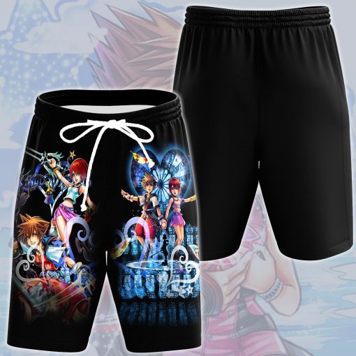 Kingdom Hearts Sora and Kairi Video Game All Over Printed T-shirt Tank Top Zip Hoodie Pullover Hoodie Hawaiian Shirt Beach Shorts Joggers Beach Shorts S