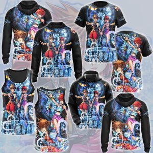 Kingdom Hearts Sora and Kairi Video Game All Over Printed T-shirt Tank Top Zip Hoodie Pullover Hoodie Hawaiian Shirt Beach Shorts Joggers