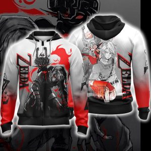The legend of Zelda Link and Midna Unisex Zip Up Hoodie