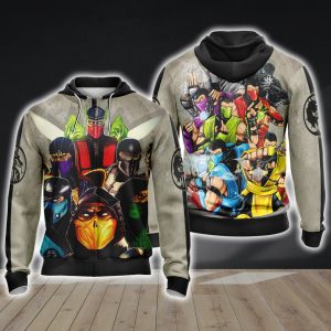 Mortal Kombat Ninja Unisex 3D Zip Up Hoodie