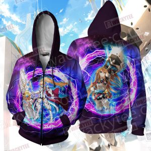 Elsword Chung Iron Paladin 3D Zip Up Hoodie Jacket