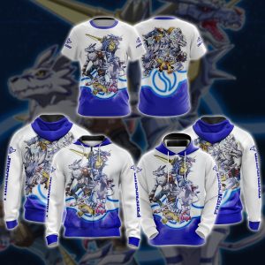 Digimon Gabumon Evaluation Unisex 3D Zip Up Hoodie
