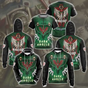 Warhammer 40K Dark Angels Deathwing All Over Printed T-shirt Tank Top Zip Hoodie Pullover Hoodie Hawaiian Shirt Beach Shorts Joggers