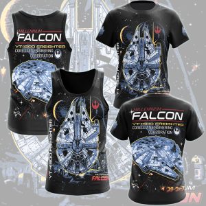 Star Wars Millennium Falcon Video Game All Over Printed T-shirt Tank Top Zip Hoodie Pullover Hoodie Hawaiian Shirt Beach Shorts Joggers